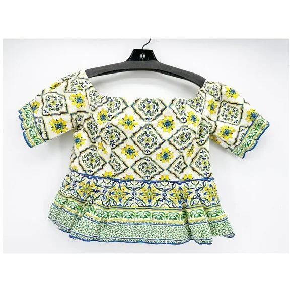 Antonio Melani Kira Majolica Dolce & Gabbana Inspired Off Shoulder Top Size 14 - Picture 3 of 6